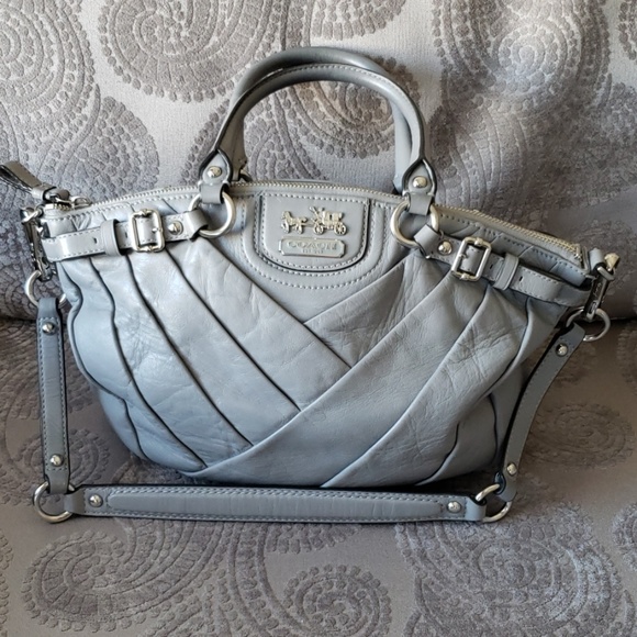 Coach Handbags - Coach grey handbag purse with pink lining